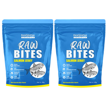 Raw Bites Organic Dehydrated - Salmon Jerky Premium Dog Treats